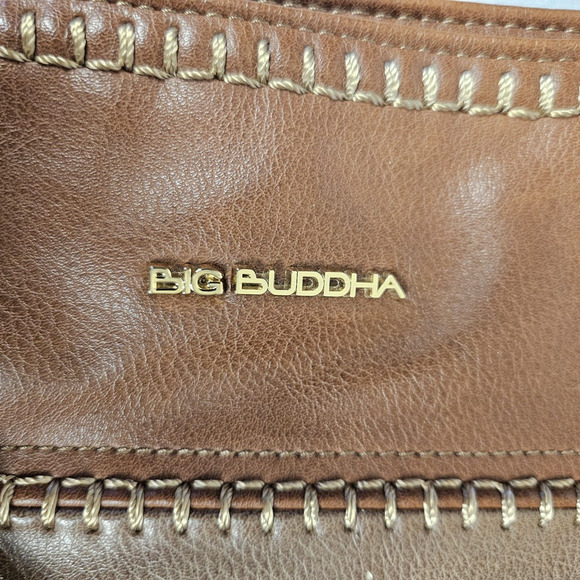 Big Buddha Western Tote Two Tone Brown Tassel Large Shoulder Handbag Business XL - Picture 7 of 16